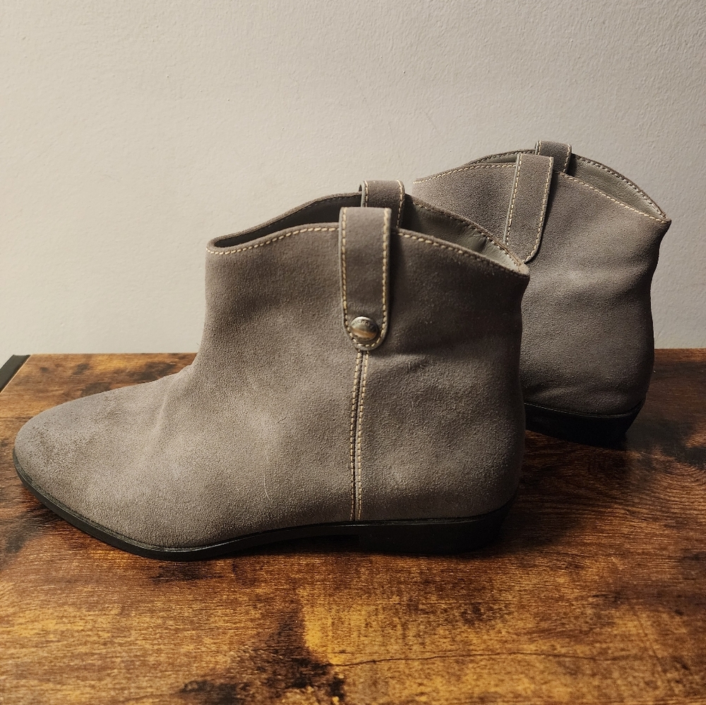 MICHAEL Michael Kors Taupe Suede Ankle Booties
